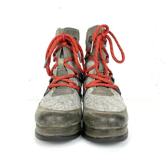 Sorel Blake Lace Quarry Hiker Boots Waterproof EVA Footbed Stacked Heel Size 7 - Picture 3 of 11